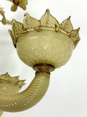 Vintage Murano Glass Chandelier with Gold, 1950s-OT-1767803