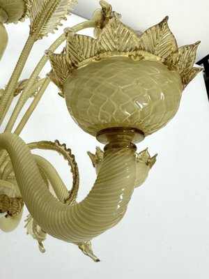 Vintage Murano Glass Chandelier with Gold, 1950s-OT-1767803