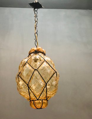 Vintage Murano Glass Pendant Lamp, 1950s-JJC-554774