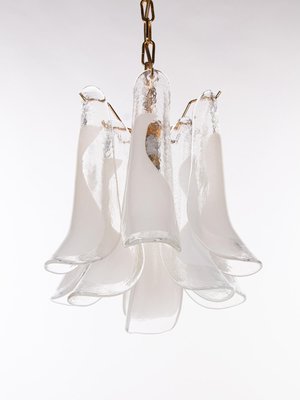 Vintage Murano Glass Petals Gold Plated Chandelier from Novaresi-DEK-948399