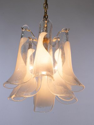 Vintage Murano Glass Petals Gold Plated Chandelier from Novaresi-DEK-948399