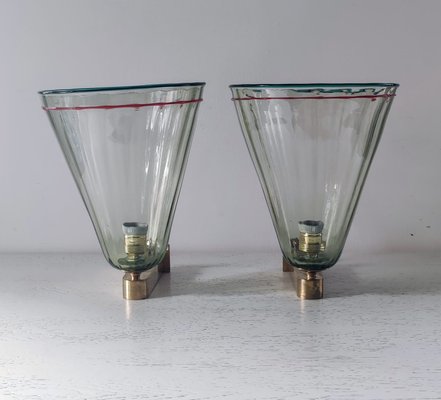 Vintage Murano Glass Sconces, 1980s, Set of 2-INI-2021869