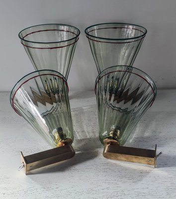 Vintage Murano Glass Sconces, 1980s, Set of 2-INI-2021869