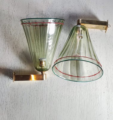 Vintage Murano Glass Sconces, 1980s, Set of 2-INI-2021869