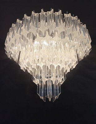 Vintage Murano Glass Sconces with 63 Transparent Quadriedri, 1979, Set of 2-FHZ-666946