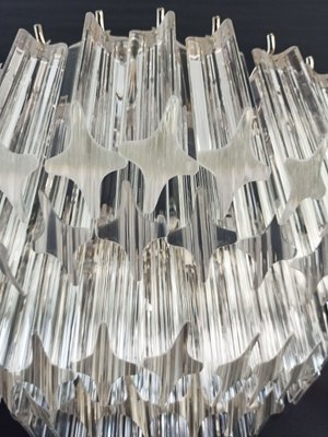 Vintage Murano Glass Sconces with 63 Transparent Quadriedri, 1979, Set of 2-FHZ-666946