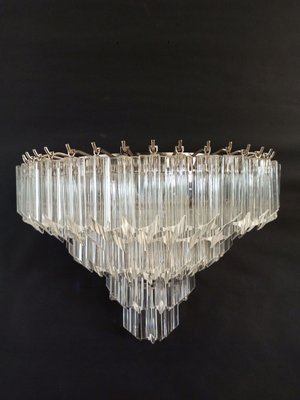 Vintage Murano Glass Sconces with 63 Transparent Quadriedri, 1979, Set of 2-FHZ-666946