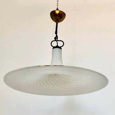 Vintage Murano Glass Spiral Ceiling Lamp, 1960s-ZLY-578420