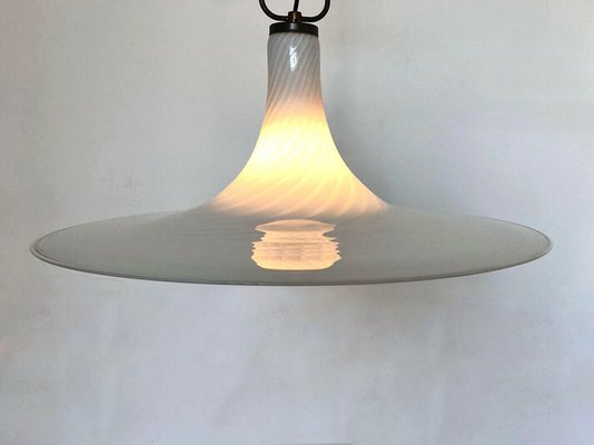 Vintage Murano Glass Spiral Ceiling Lamp, 1960s-ZLY-578420