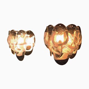 Vintage Murano Glass Wall Sconces, 1970s, Set of 2-OVO-1235227