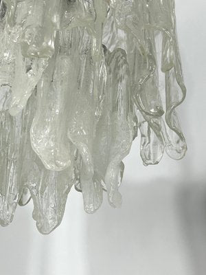 Vintage Murano Ice Glass Chandeliers from Mazzega, 1970s, Set of 2-OT-1195921