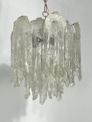 Vintage Murano Ice Glass Chandeliers from Mazzega, 1970s, Set of 2-OT-1195921