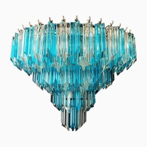 Vintage Murano Wall Sconces with 63 Clear and Blue Prisms, 1990s, Set of 2-FHZ-1823644