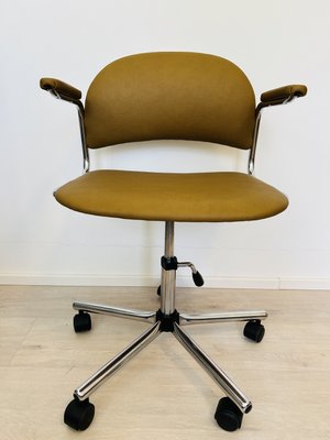 Vintage Mustard Kovona Office Chair, 1970s-YNX-2035688