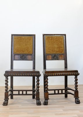 Vintage Neo-Renaissance Style Dining Chairs in Walnut, Set of 2-GAP-646421