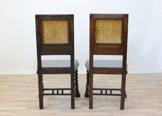 Vintage Neo-Renaissance Style Dining Chairs in Walnut, Set of 2-GAP-646421