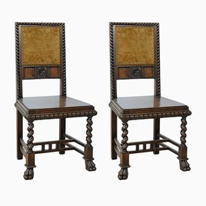 Vintage Neo-Renaissance Style Dining Chairs in Walnut, Set of 2-GAP-646421