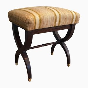 Vintage Neoclassical Mahogany Stool, 1950s-BA-1409923