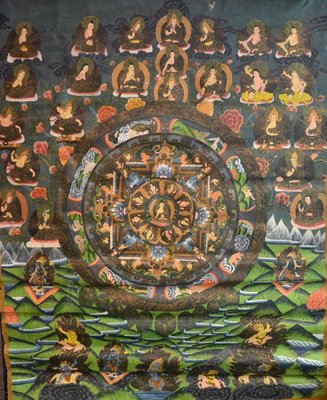 Vintage Nepalese Thangka - Early 20th Century Early 20th Century-ZCI-757272