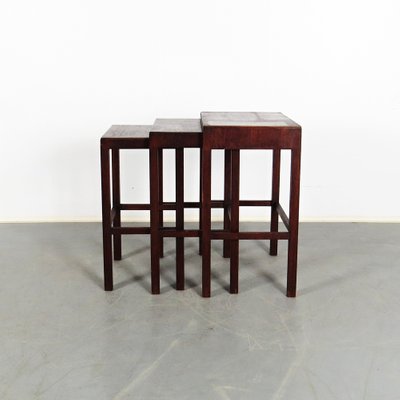 Vintage Nesting Tables in Oak, Set of 3-JUN-1339046