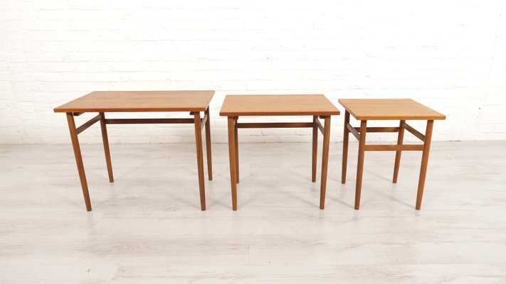 Vintage Nesting Tables in Teak, 1960s, Set of 3-HPM-2035052