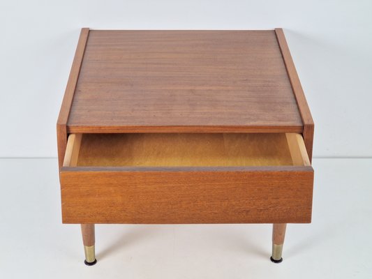 Vintage Nightstand in Teak with Drawer, Denmark, 1960s-AXJ-2020579