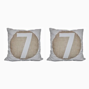 Vintage No.1 & No.7 Cushion, Set of 2-OXJ-883560