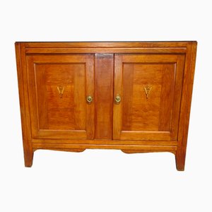 Vintage Oak and Veneer Sideboard with Gold Handles, 1950s-ABK-2032335