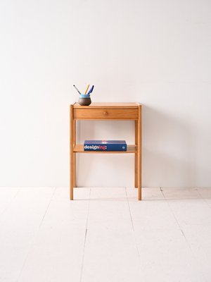 Vintage Oak Bedside Table, 1960s-QWP-2035514