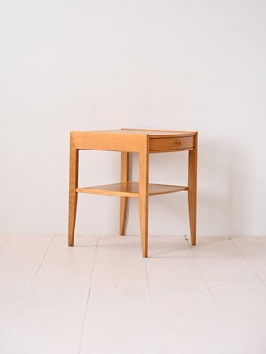 Vintage Oak Bedside Table, 1960s-QWP-2035514