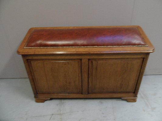 Vintage Oak Bench with Cabinet, 1920s-PNJ-1801978