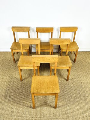 Vintage Oak Chairs, 1960, Set of 6-PLK-2022755