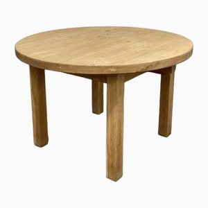 Vintage Oak Round Table, 1970s-PB-1700518