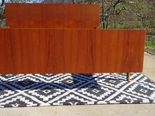 Vintage Oak Veneer Bed, 1960s-ABK-2018080