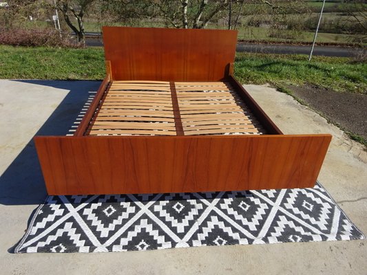 Vintage Oak Veneer Bed, 1960s-ABK-2018080