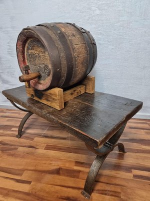 Vintage Oak Wine Barrel-NQV-1138272