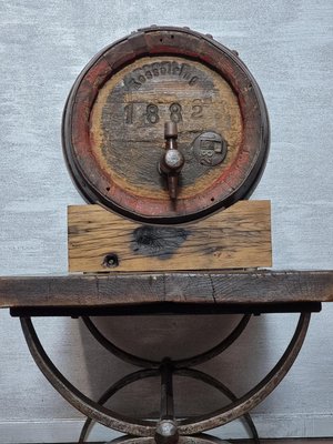 Vintage Oak Wine Barrel-NQV-1138272