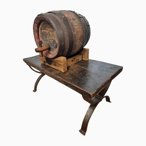 Vintage Oak Wine Barrel-NQV-1138272