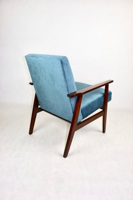 Vintage Ocean Blue Fox Easy Chair, 1970s-UJQ-2036239