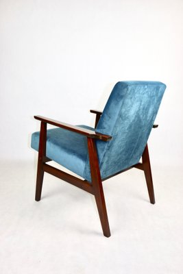 Vintage Ocean Blue Fox Easy Chair, 1970s-UJQ-2036239