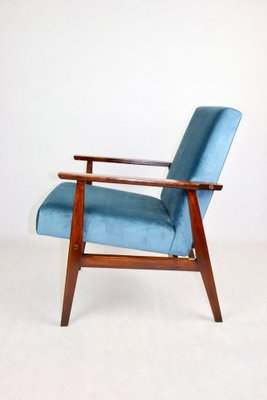 Vintage Ocean Blue Fox Easy Chair, 1970s-UJQ-2036239