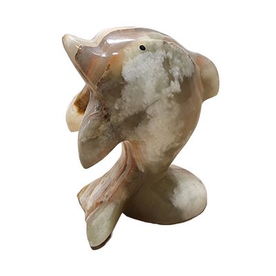 Vintage Onyx Marble Dolphin, 1970s-VHW-2032211