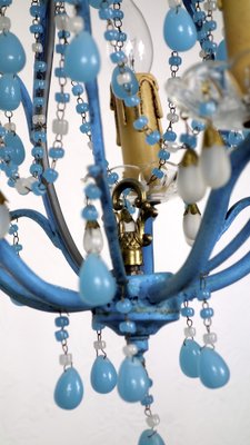 Vintage Opalin Glass Drops Chandelier, 1980-NGU-1820773