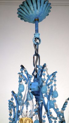 Vintage Opalin Glass Drops Chandelier, 1980-NGU-1820773