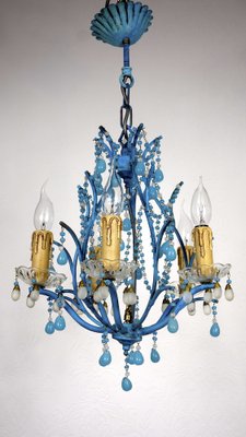 Vintage Opalin Glass Drops Chandelier, 1980-NGU-1820773