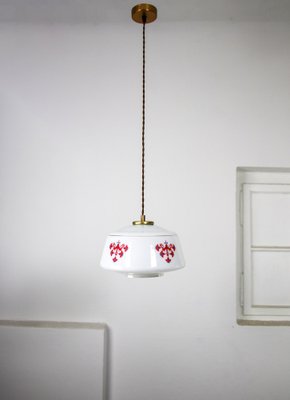 Vintage Opaline Glass Pendant Lamp-HGJ-1187985