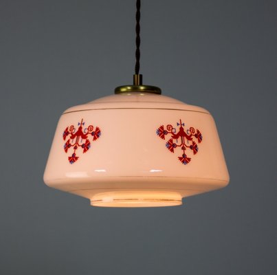 Vintage Opaline Glass Pendant Lamp-HGJ-1187985