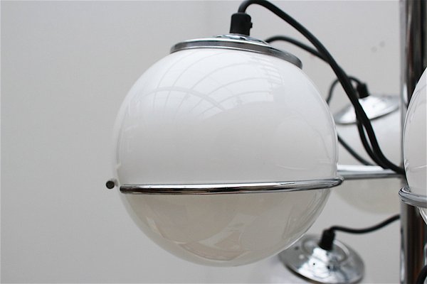 Vintage Opaline Glass Pendant Lamp by Targetti Sankey, Italy, 1970s-FQG-1737385