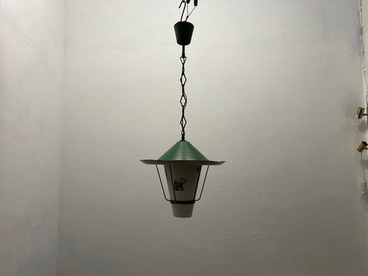 Vintage Opaline Glass Pendant Light, 1950s-JJC-1764421