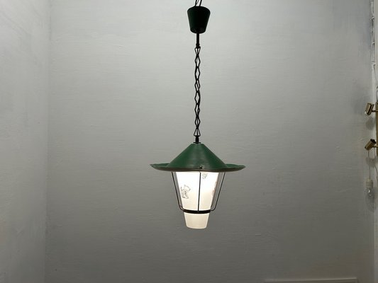 Vintage Opaline Glass Pendant Light, 1950s-JJC-1764421